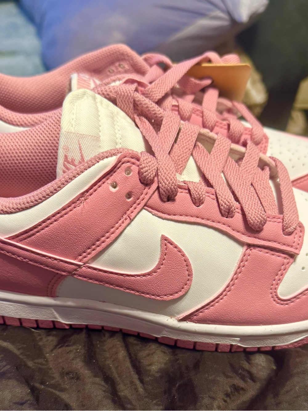 Nike Kids Pink and White Low-Top Sneakers - Youth